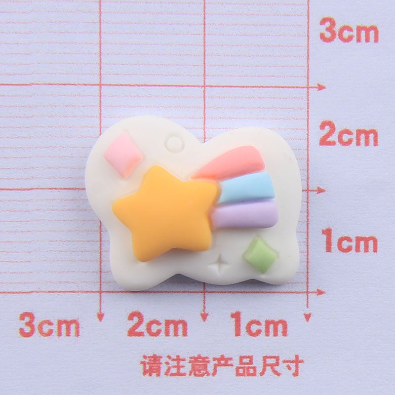 Letter love clouds resin cream glue mobile phone case head rope hairpin jewelry diy factory wholesale water cup stickers Letters Love Clouds-Meteor 