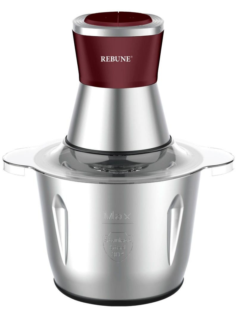 REBUNE Vegetable Chopper With Bowl 3L 500 W RE-2-0100R Red - Image 1