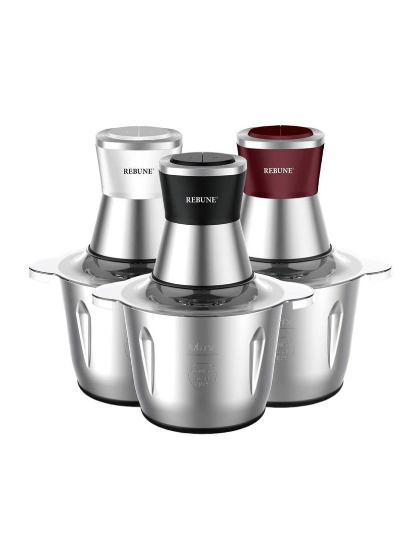 REBUNE Vegetable Chopper With Bowl 3L 500 W RE-2-0100R Red - Image 2