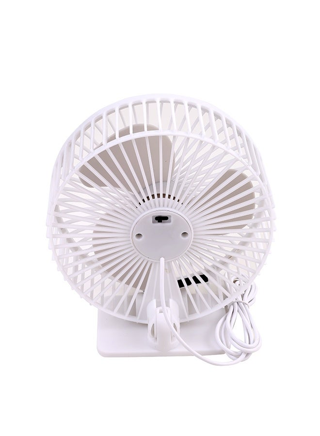 LAWAZIM Desktop USB Electric Fan - White Color - USB Personal Desk Fan with Quiet Operation, Powerful Airflow, and Compact Design - Ideal for Cooling in Home, Office, Kitchen, Travel, and Small Spaces - Image 3