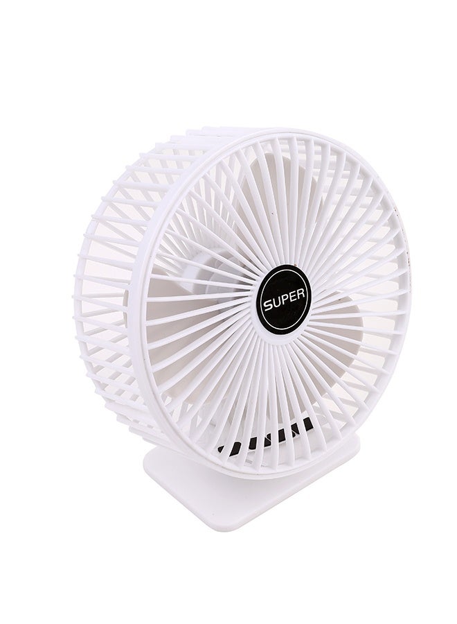 LAWAZIM Desktop USB Electric Fan - White Color - USB Personal Desk Fan with Quiet Operation, Powerful Airflow, and Compact Design - Ideal for Cooling in Home, Office, Kitchen, Travel, and Small Spaces - Image 4