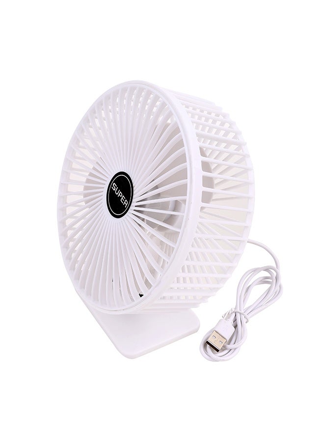 LAWAZIM Desktop USB Electric Fan - White Color - USB Personal Desk Fan with Quiet Operation, Powerful Airflow, and Compact Design - Ideal for Cooling in Home, Office, Kitchen, Travel, and Small Spaces - Image 2