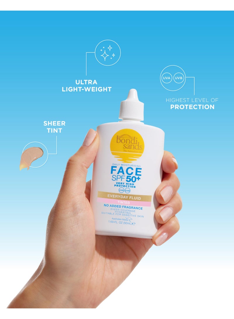 BONDI SANDS Lightweight SPF 50+ Face Fluid - Non-Comedogenic & Fragrance-Free for Everyday Sun Protection, Leaves a Matte Finish (50 ml) - Image 4