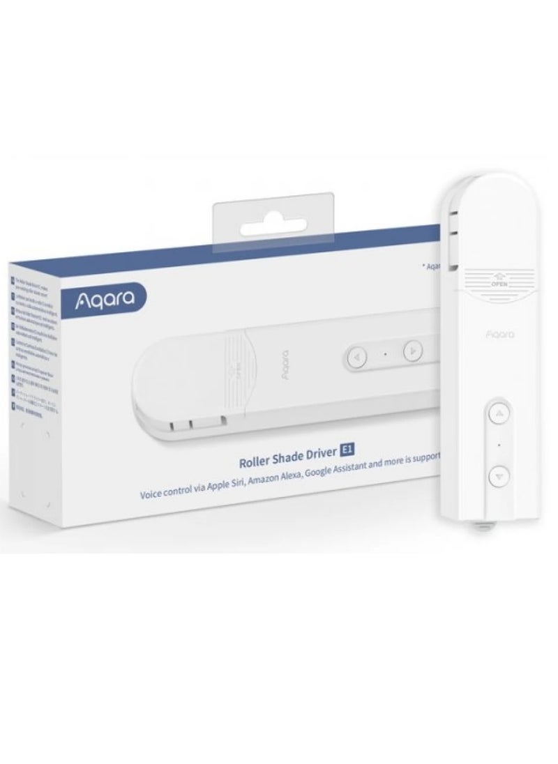 Aqara - Smart Home Roller Shade Driver E1,Zigbee 3.0 Protocol, Charging or Constant Power Supply,User-Defined Open/Closed Positions,Beaded Cord Support,2-Months Battery Life,White-RSD-M01 - Image 1