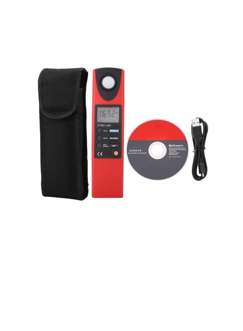 UNI-T UT382 Luxmeter Digital Light Meter 20-20000 Lux Lumen Digital Illuminometer USB Data Transfer  - Image 3