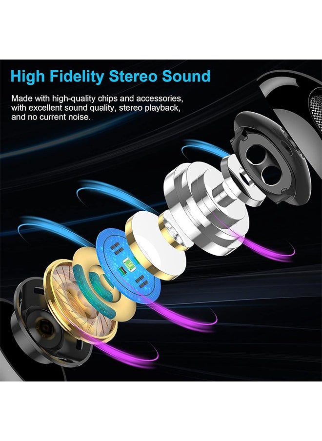 In-Ear Headphone 3.5mm Wired Earphone for Huawei, with Microphone Headset Noise Isolating Earphones, Suitable for iPad, Xiaomi, Huawei, Android Mobile Phone, Tablets, Laptops, Black