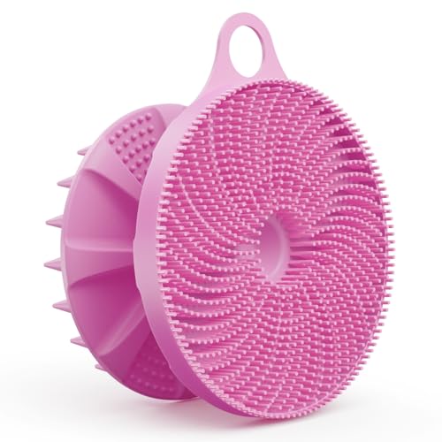 BEAUTAIL 2 in 1 Silicone Brush, BEAUTAIL Body Shower Scrubber and Scalp Hair Massager Shampoo Brush, Deeply Cleanse Skin, Dandruff Removal and Hair Growth, Gentle for Women Men Sensitive Skin, 1 Pack (Lilac) - Image 1