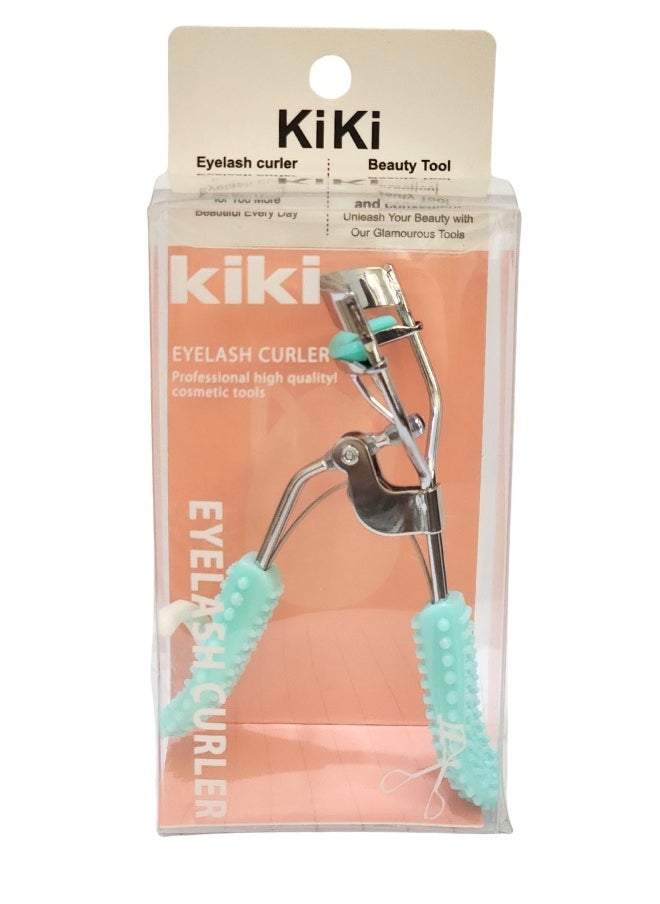KIKI Eyelash Curler, No Squeezing or Pulling, Long Lasting Eyelash Curler Fits All Eye Shapes, Professional Eyelash Makeup Tool with 1pc Silicone Refill Pads (Blue)  - Image 2
