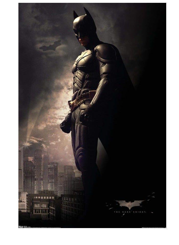 مؤسسة فكرة اليوم فيلم Today Idea DC Comics - The Dark Knight - ملصق حائط باتمان في الظلال، 22.375 بوصة × 34 بوصة، إصدار ممتاز غير مؤطر - Image 1