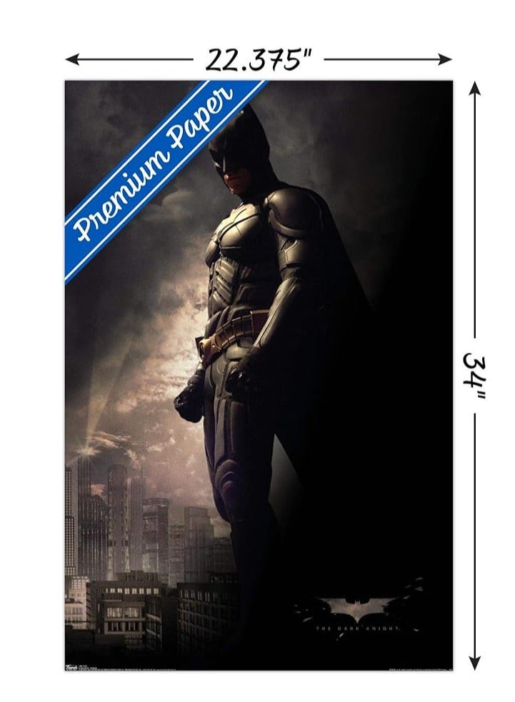 مؤسسة فكرة اليوم فيلم Today Idea DC Comics - The Dark Knight - ملصق حائط باتمان في الظلال، 22.375 بوصة × 34 بوصة، إصدار ممتاز غير مؤطر - Image 3