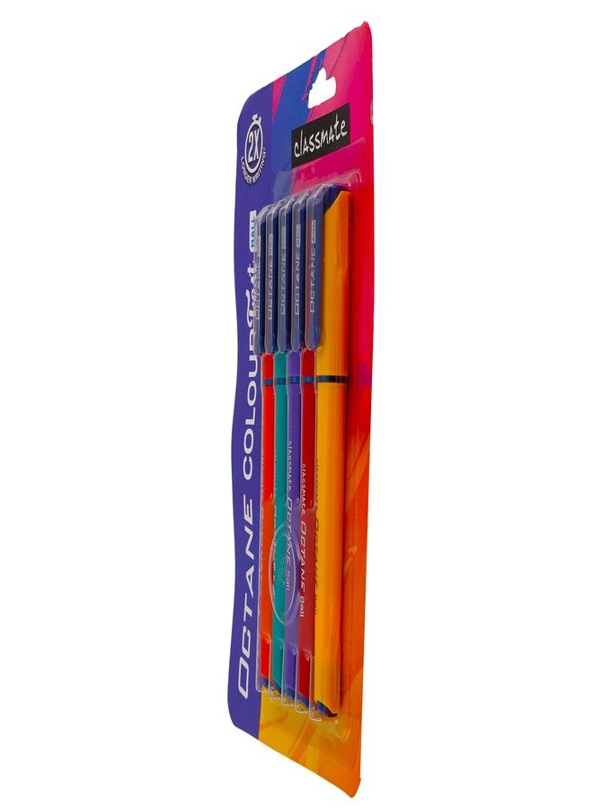 Classmate Octane Colour Fest Ball Pen - Blue, Pack of 5 - Image 4