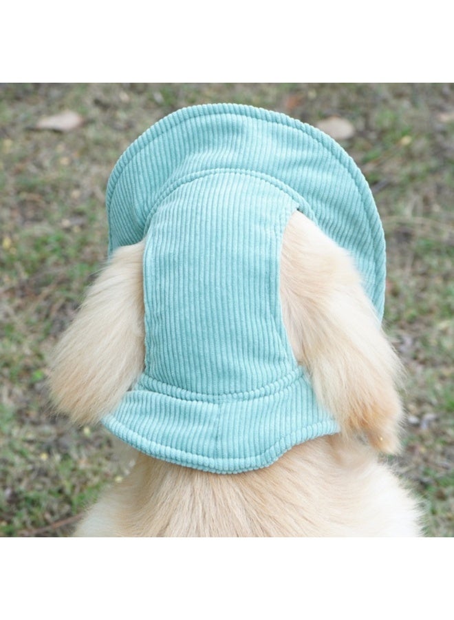 Pet Sun Hat with Adjustable Chin Strap, Soft Outdoor Cap for Dogs and Cats, Lightweight Pet Visor Hat, Green(Size: L) - Image 5