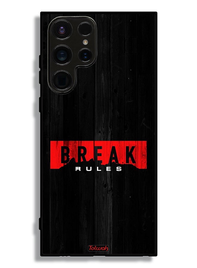 Tolwak Samsung Galaxy S23 Ultra 5G Protective Case Cover Break Rules - Image 3