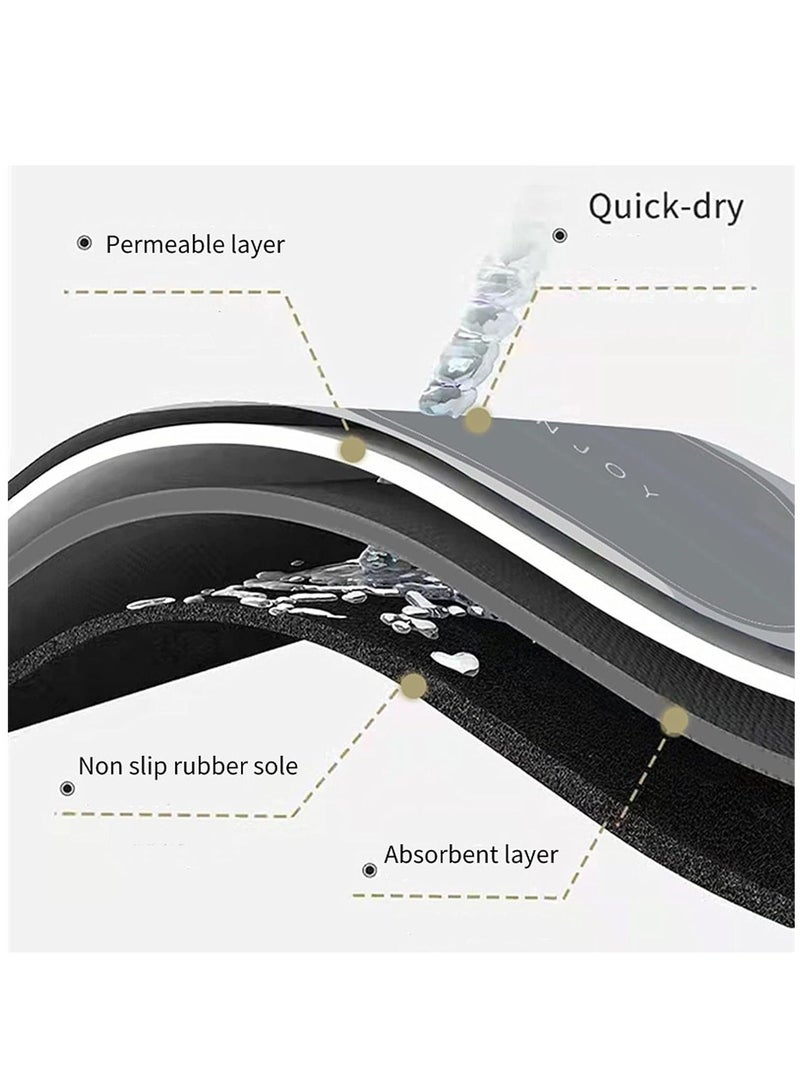 Arabest Quick Dry Diatomaceous Earth Bath Mats, Super Absorbent Floor Mat for Bathroom, Non Slip Bathroom Mat Rug, Diatomite Mud Bathroom Rugs for Bathtub, Shower Sink, Door，8cm*50cm - Image 3