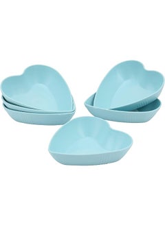 Snack Plate Set Rf11299 Pack Of 6 Heart Shaped Snack Plate Set Premium Quality Light Weight Bpa Free And Food Grade Plate Perfect For Serving Salads Snacks Desserts Assorted Colors