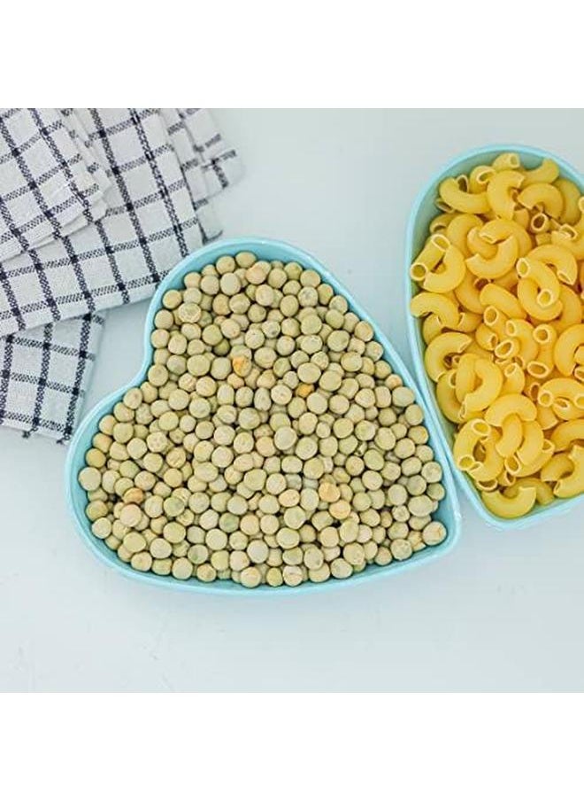 Royalford - Snack Plate Set Rf11299 Pack Of 6 Heart Shaped Snack Plate Set Premium Quality Light Weight Bpa Free And Food Grade Plate Perfect For Serving Salads Snacks Desserts Assorted Colors - Image 1