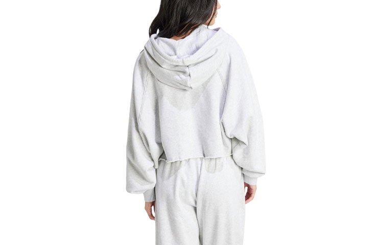 Adidas (WMNS) adidas Originals Cropped Hoodie Asia Sizing 'White' - Image 2