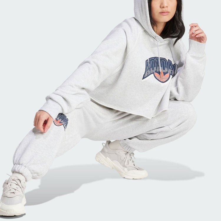 Adidas (WMNS) adidas Originals Cropped Hoodie Asia Sizing 'White' - Image 3