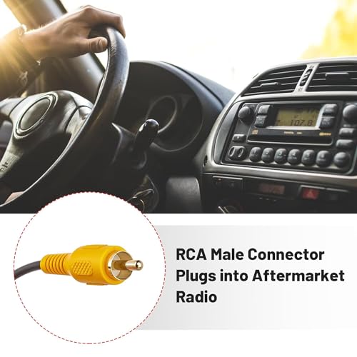 RED WOLF سلك توصيل كاميرا الرجوع العكسي مع قابس RCA لسيارات GM GMC Yukon Chevy Suburban من 2006-2015 لتثبيت كاميرا الرجوع العكسي الأصلية مع راديو ستيريو بعد السوق RWGM1488 موصل سلكي - Image 3