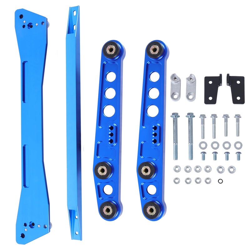 KUIPERAUTO Rear Lower Control Arm Suspension kit Subframe Brace Tie Bar Compatible with 19921995 Honda Civic EG 19942001 Acura Integra NON TYPE R Blue