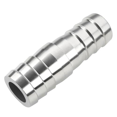 Yoebor Stainless Steel 304 Reducer Hose Barb Union Fitting, 1-1/4" Barbed x 3/4" Barbed Coupling W/4 Hose Clamps, Pack of 2 - Image 2