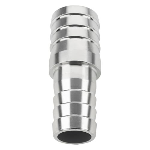 Yoebor Stainless Steel 304 Reducer Hose Barb Union Fitting, 1-1/4" Barbed x 3/4" Barbed Coupling W/4 Hose Clamps, Pack of 2 - Image 3