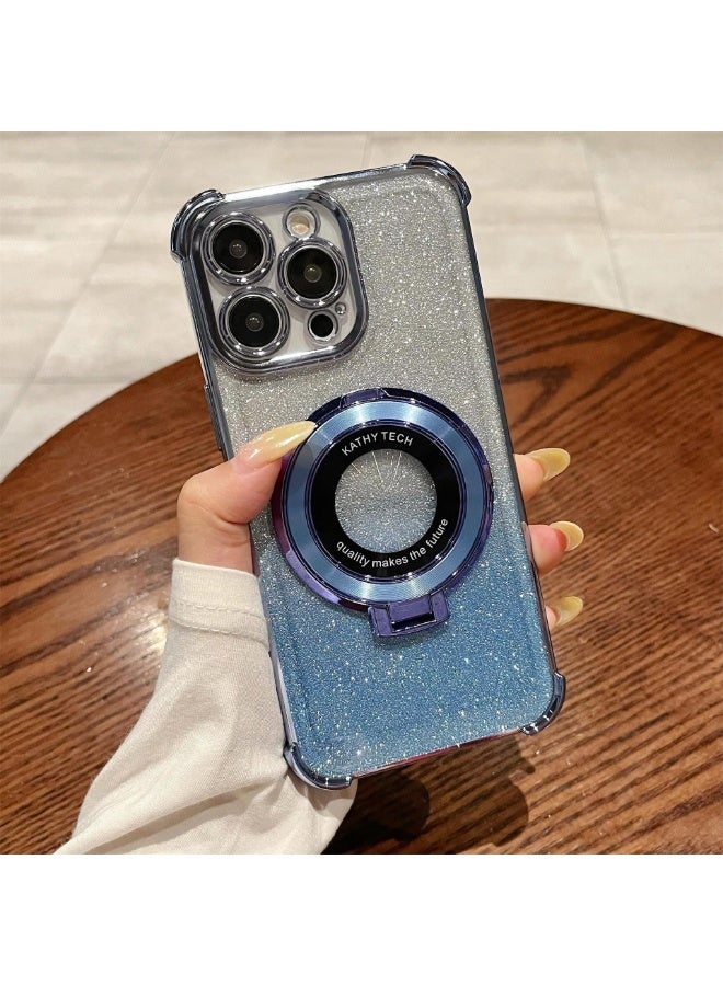 NIBEMINENT Creamy Streak Protective TPU Case Cover For iPhone 16 Plus, Blue - Image 2