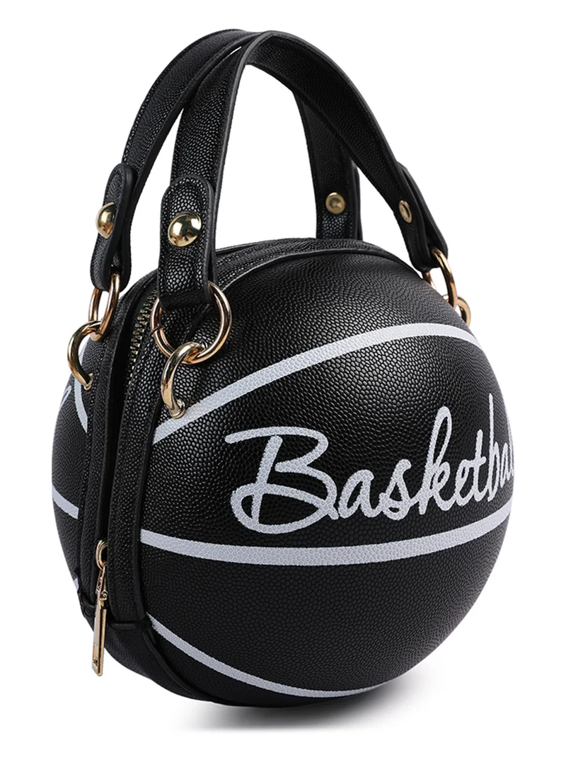 London Rag Black Basketball Sling Bag