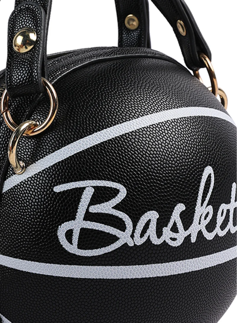 London Rag Black Basketball Sling Bag