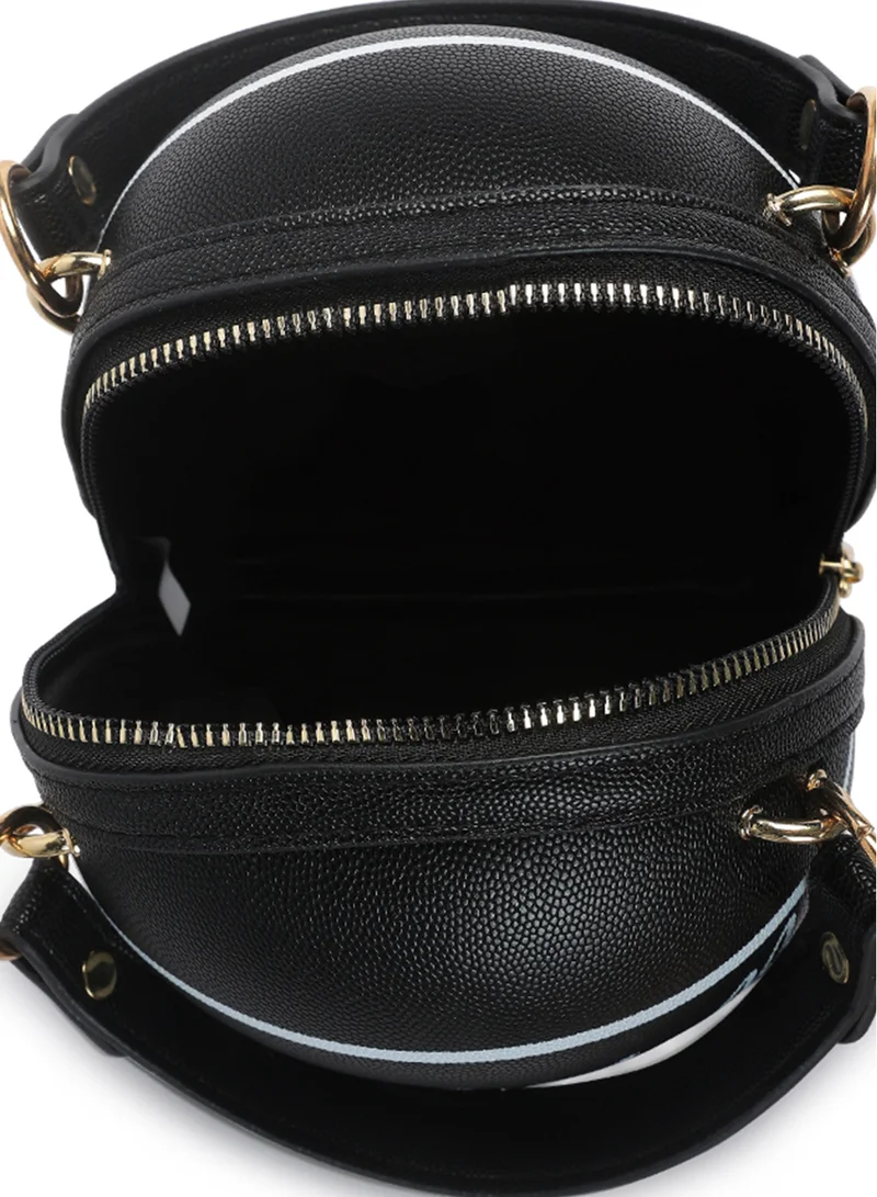 London Rag Black Basketball Sling Bag