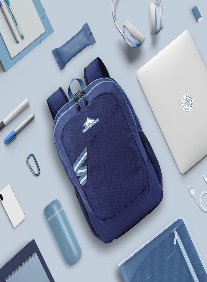 هاي سييرا حقيبة ظهر هاي سييرا الأساسية، حقيبة كمبيوتر محمول للسفر أو العمل أو الدراسة، لون أزرق جرافيتي، مقاس واحد - Image 5