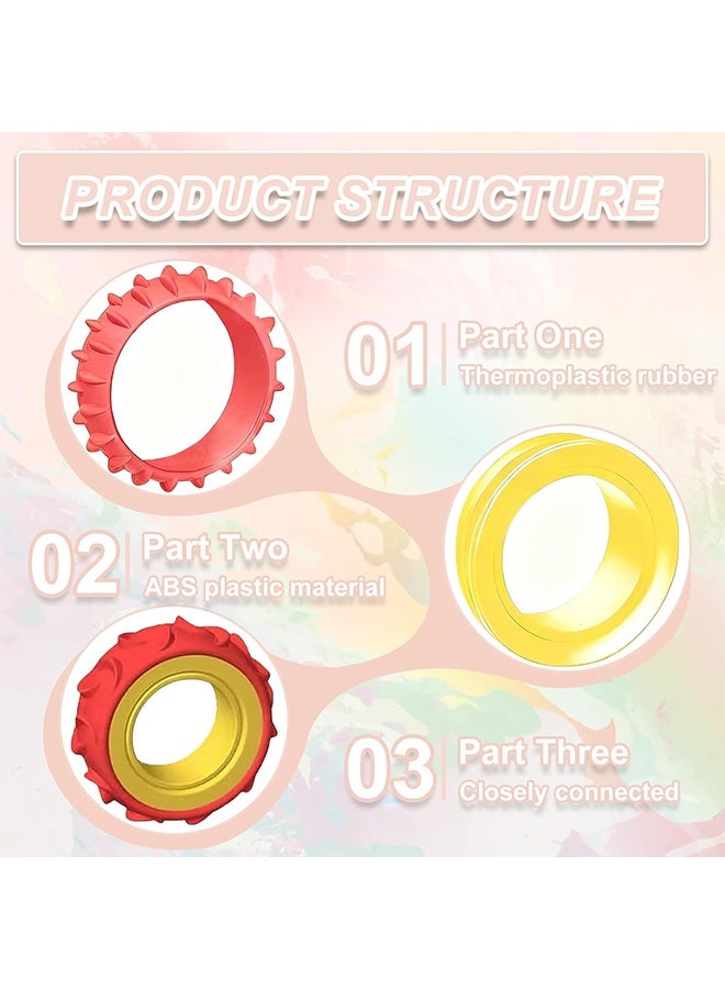 ألعاب فيدجيت، عبوة من 6 ألعاب فيدجيت للكبار والصغار، حلقات دوارة للأصابع بتصميم محكم، لتخفيف التوتر واضطراب فرط الحركة ونقص الانتباه، ألعاب هادئة للأطفال والبالغين في الفصول الدراسية والمكاتب. - Image 4