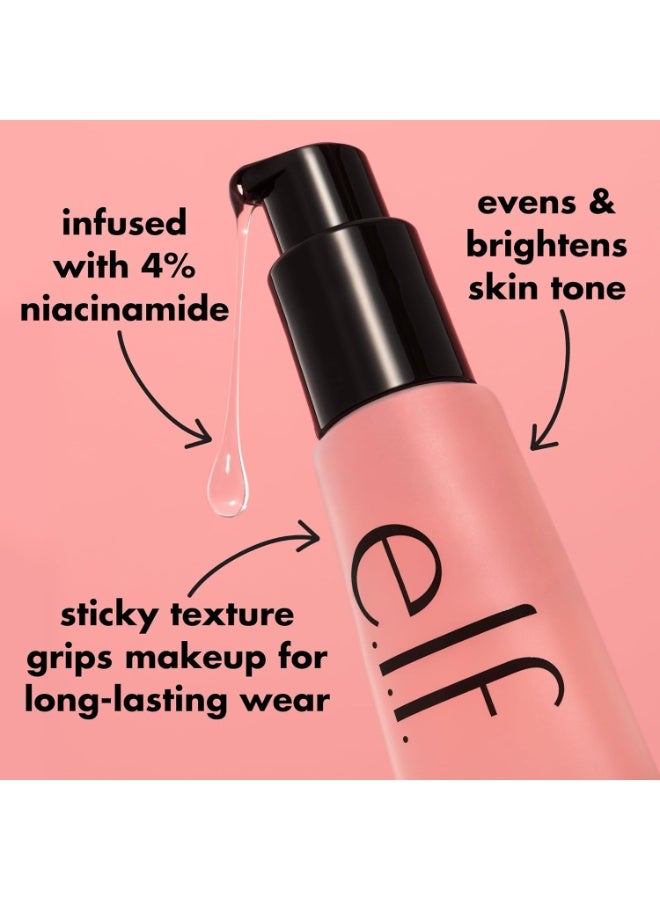 elf E.L.F. Power Grip Primer + 4% Niacinamide – 24 ml / 0.8 fl oz Gel-Based Brightening & Gripping Primer (Original) - Image 4