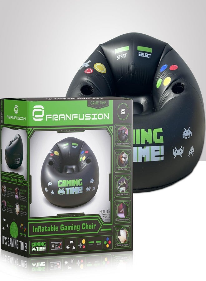 FranFusion Inflatable Gaming Chair for Kids & Teens with Cup Holders and Side Pocket - This Air Gaming Bean Bag Chairs for kids is The Perfect Furniture for Gamer Room Decor - Perfect Gaming Stuff for boys 4-12 - Image 4