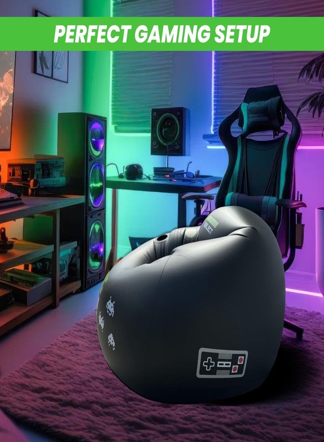 FranFusion Inflatable Gaming Chair for Kids & Teens with Cup Holders and Side Pocket - This Air Gaming Bean Bag Chairs for kids is The Perfect Furniture for Gamer Room Decor - Perfect Gaming Stuff for boys 4-12 - Image 5