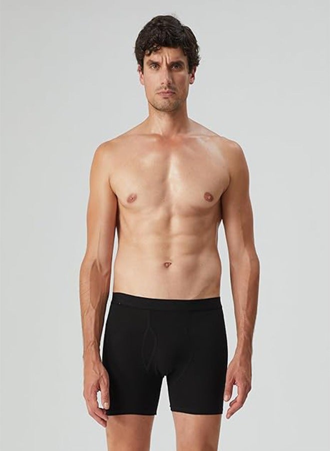 JOGAMS Mens Boxer Shorts Soft Cotton Men 5Pcs Breathable Mens Underwear Boxer Briefs - Image 2