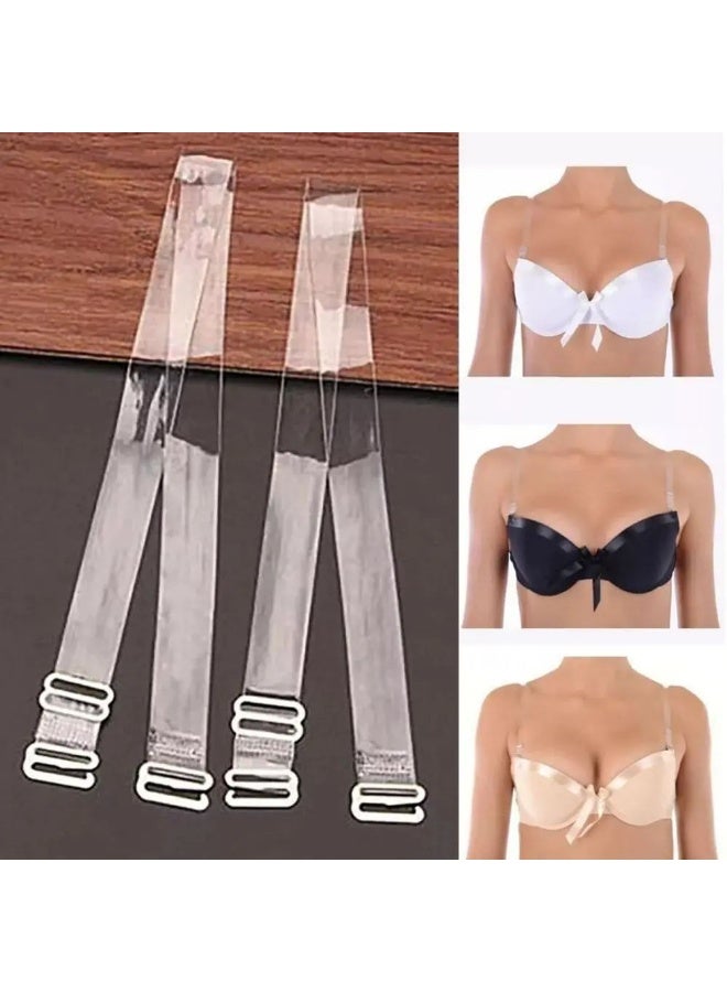 Invisible Sheer Bras - Comfortable Support & Perfect Hold for Revealing Clothing - Sheer Bra Strap - Non-Slip Adjustable Free Size - One Set Women  - Image 2