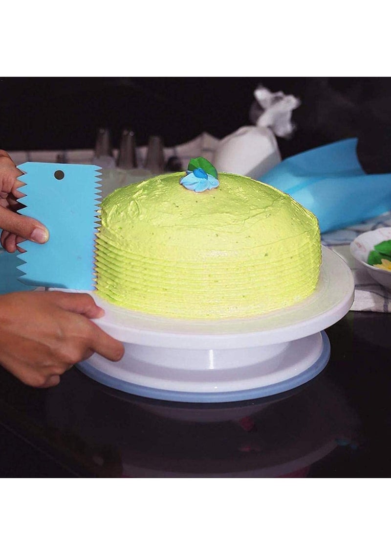 SYOSI Cake Decorating Supplies Kit, 107 pieces - Cake Stand, Disposable and Reusable Piping Bags, Stainless Steel Piping Tips, Silicone Cupcake Molds, Cake Scrapers, Spatulas - Image 3