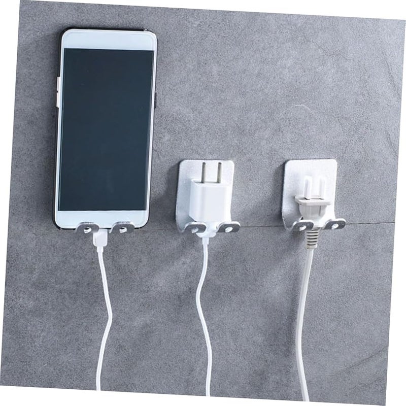 3 قطع من خطافات الحائط المعدنية الفضية اللاصقة لحامل المناشف والمعاطف للحمام والمطبخ وغرفة المعيشة - Image 3