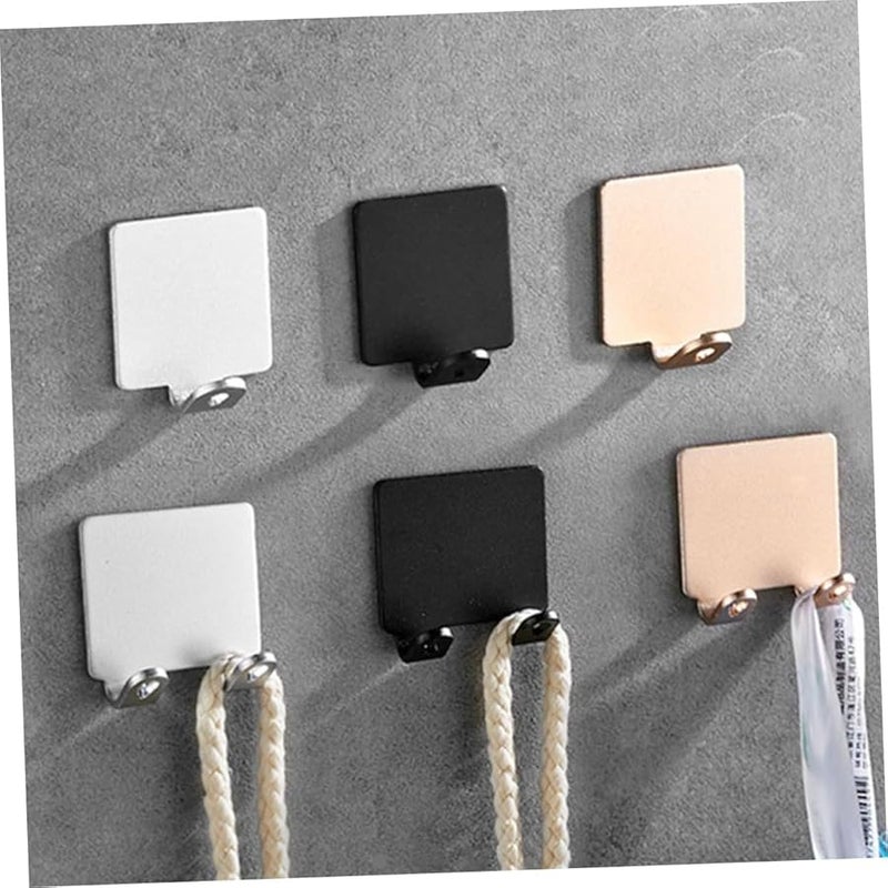 3 قطع من خطافات الحائط المعدنية الفضية اللاصقة لحامل المناشف والمعاطف للحمام والمطبخ وغرفة المعيشة - Image 4