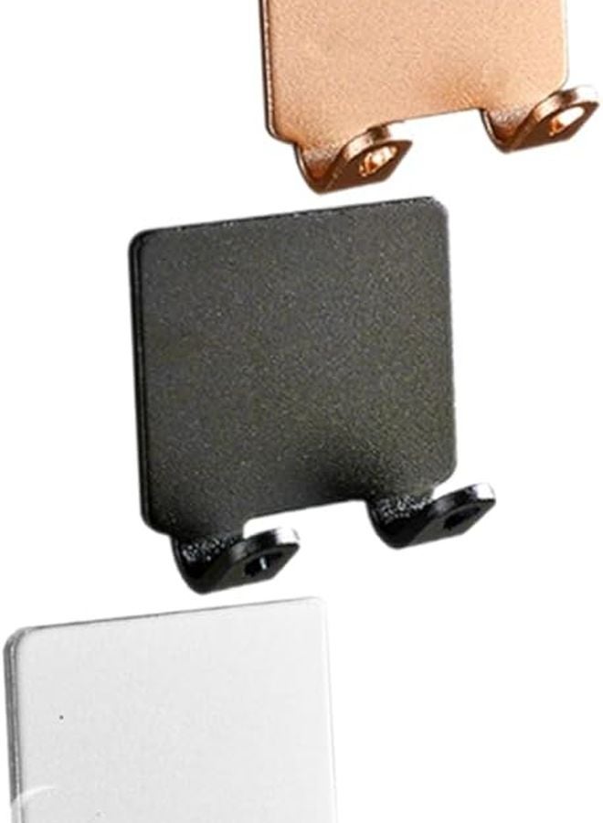 3 قطع من خطافات الحائط المعدنية الفضية اللاصقة لحامل المناشف والمعاطف للحمام والمطبخ وغرفة المعيشة - Image 2