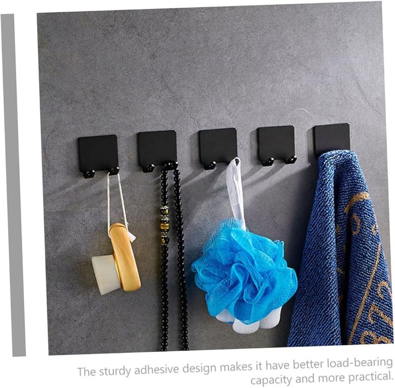 3 قطع من خطافات الحائط المعدنية الفضية اللاصقة لحامل المناشف والمعاطف للحمام والمطبخ وغرفة المعيشة - Image 5