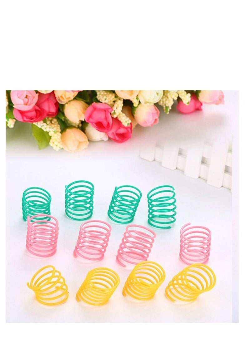 SYOSI Pet Wide Plastic Colorful Springs Cat Toys for Cat Kitten Pets (Random Color) (10pcs)  - Image 3