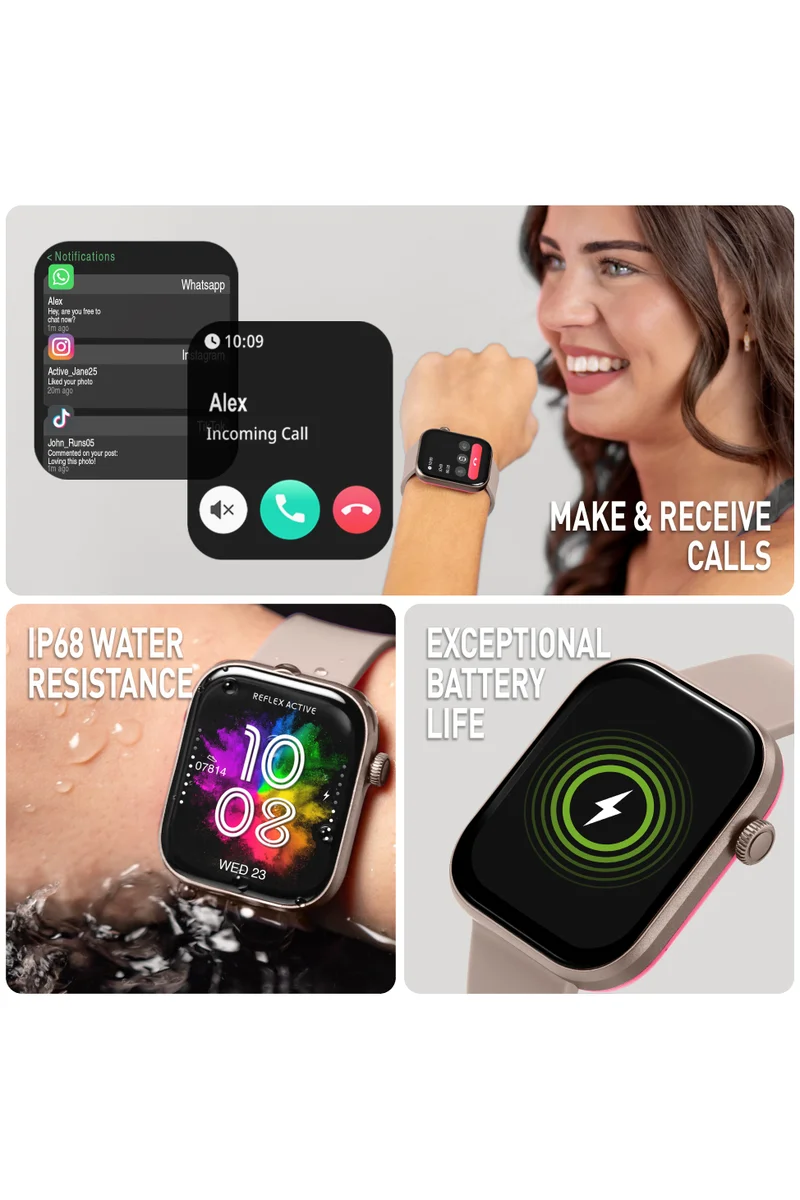 ريفليكس نشط Reflex Active Spectra S 300 Lite AMOLED Smart Aluminium Mink Strap Calling Watch