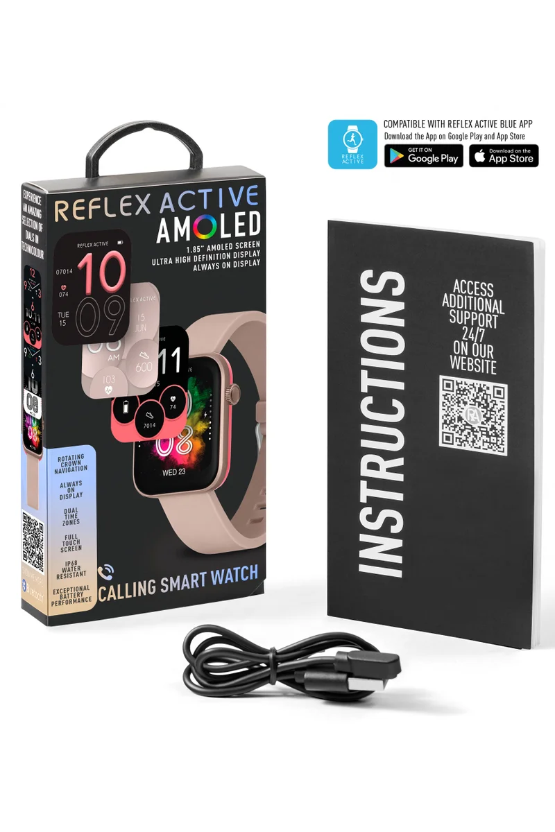 ريفليكس نشط Reflex Active Spectra S 300 Lite AMOLED Smart Aluminium Mink Strap Calling Watch