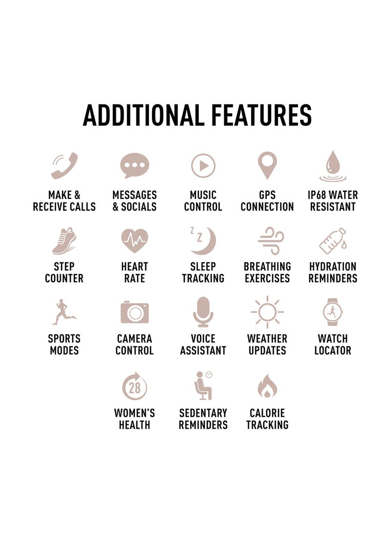 Reflex Active Spectra S 300 Lite AMOLED Smart Aluminium Mink Strap Calling Watch - Image 5