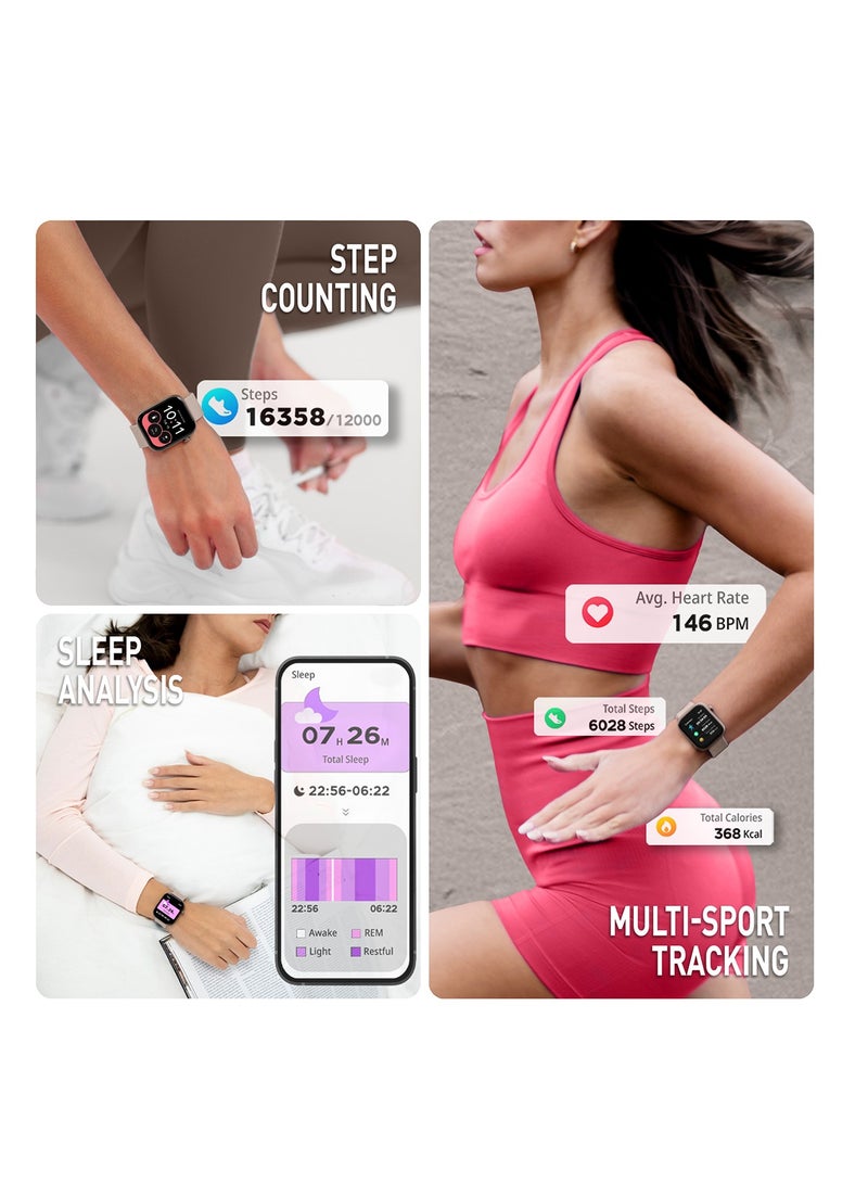 Reflex Active Spectra S 300 Lite AMOLED Smart Aluminium Mink Strap Calling Watch - Image 2