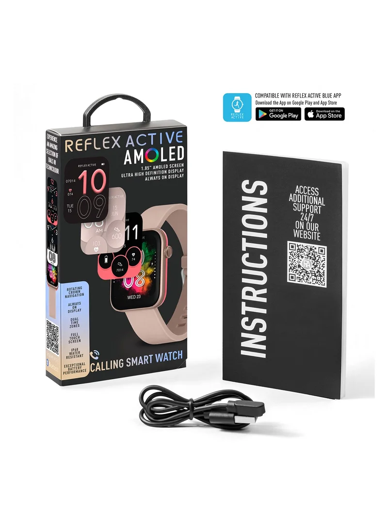 REFLEX ACTIVE Reflex Active Spectra S 300 Lite AMOLED Smart Aluminium Mink Strap Calling Watch