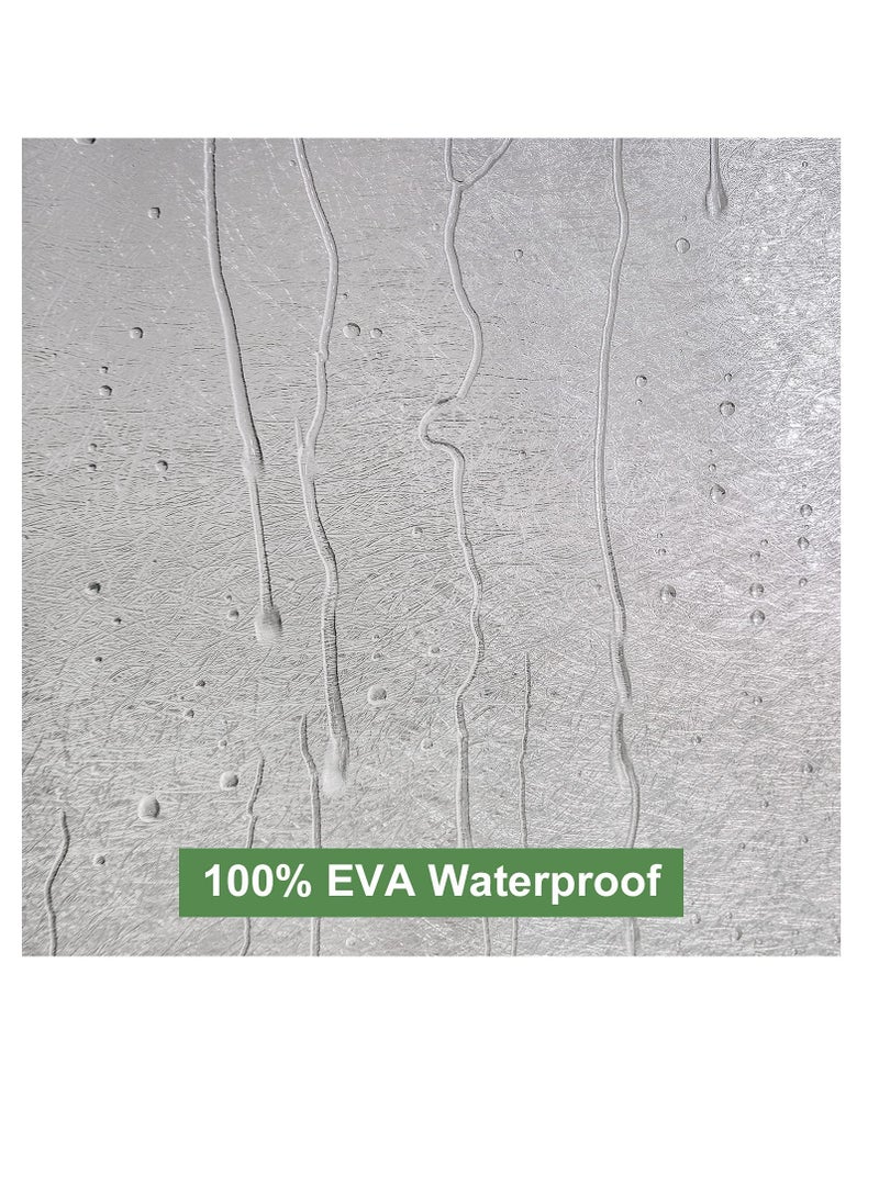 Excefore Frosted Shower Curtain Liner, 72 x 72 inches Frosted Shower Liner Waterproof, with 3 Big Magnets, Eva Plastic Weighted Shower Curtains, for Bathroom, Water Repellent, Semi Transparent - Image 2