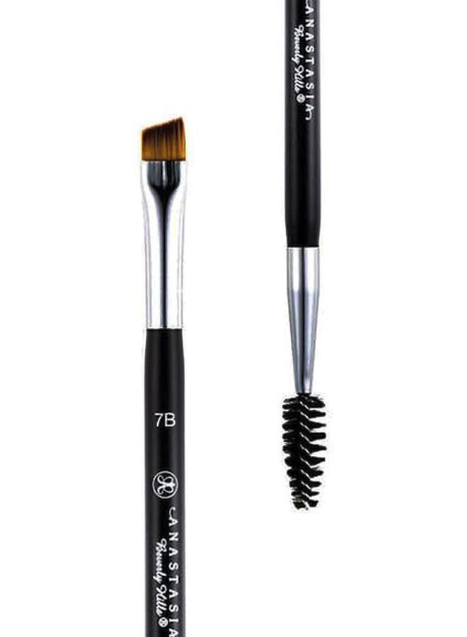 ANASTASIA BEVERLY HILLS Dual-Ended Angled Eye Makeup Brush Black/Silver/Brown - Image 3